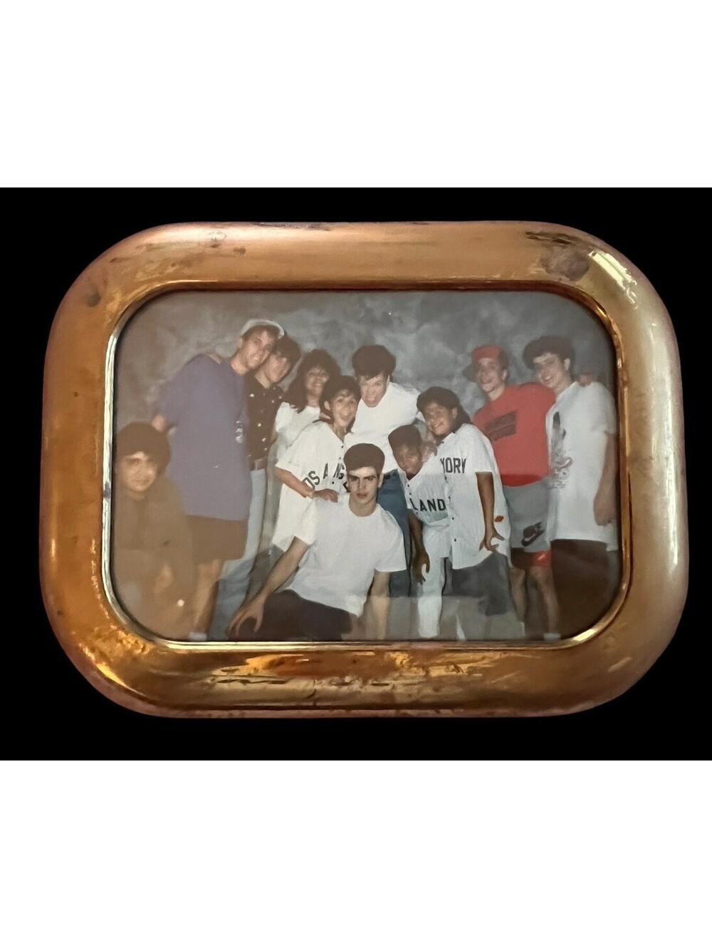 NKOTB VTG 90s Photo Framed Original Group Pic 4.5 x 6.5 one of a kind